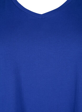 Zizzi Enfärgad bas-t-shirt i bomull, Sodalite Blue, Packshot image number 2