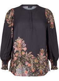 Blus med paisleymönster, Black Paisley