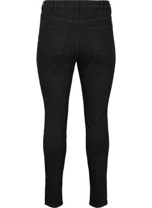 Zizzi Amy jeans med hög midja och super slim passform, Black, Packshot image number 1