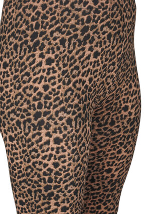 Zizzi Viskos leggings med leopardmönster, DARK LEO AOP, Packshot image number 2