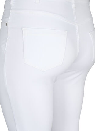 Zizzi Slim fit Emily jeans med normalhög midja, White, Packshot image number 3