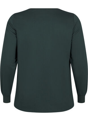 Zizzi Sweatshirt med spetsdetaljer, Scarab, Packshot image number 1