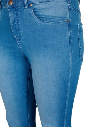 Zizzi Super slim Amy jeans med hög midja, Light blue, Packshot image number 2