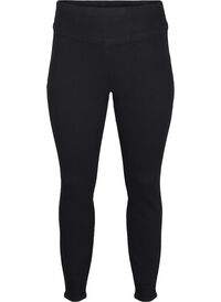 Stretchiga jeggings med hög midja