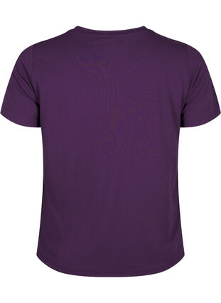 Zizzi Tränings-T-shirt med smal passform och rund hals, Purple Pennant, Packshot image number 1