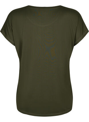 Zizzi Kortärmad t-shirt för träning, Forest Night, Packshot image number 1