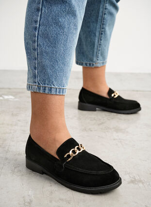 Zizzi Loafers med bred passform, Black, Image image number 1