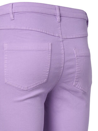 Zizzi Högmidjade Amy jeans med super slim passform, Lavender, Packshot image number 3