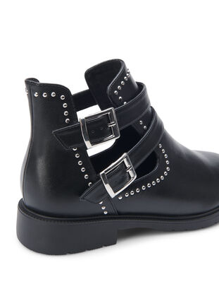 Zizzi Wide fit - Ankelboots med nitar, Black, Packshot image number 3