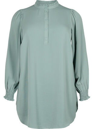 Zizzi Tunika med smock, Chinois Green, Packshot image number 0