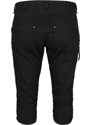Zizzi Slim fit capri-jeans med fickor, Black, Packshot image number 1