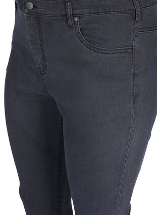 Zizzi Super slim Amy jeans med hög midja, Grey Denim, Packshot image number 2