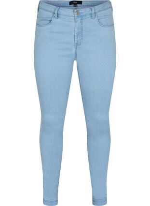 Zizzi Super slim Amy jeans med hög midja, Ex Lt Blue, Packshot image number 0