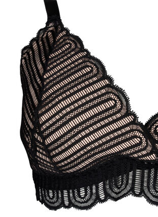 Zizzi Bralette med spets och mjuk vaddering, Black, Packshot image number 2