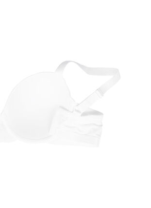 Zizzi Formgjuten BH med mesh, Bright White, Packshot image number 3