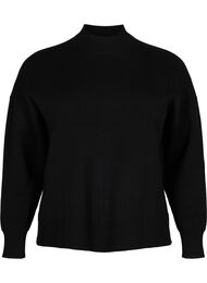 Enfärgad stickad blus, Black