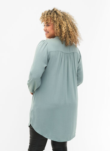 Zizzi Tunika med smock, Chinois Green, Model image number 1