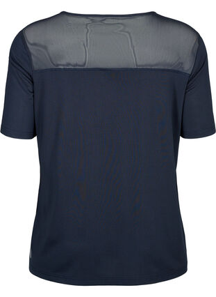 Zizzi Kortärmad träningst-shirt med mesh, Night Sky, Packshot image number 1