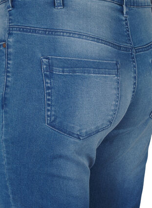 Zizzi Emily jeans med smal passform och normal midja, Light blue, Packshot image number 3