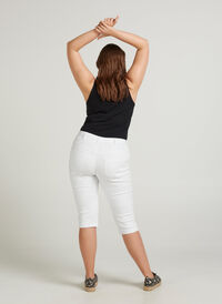 Slim fit Emily capri-jeans, Bright White, Model