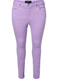 Högmidjade Amy jeans med super slim passform, Lavender