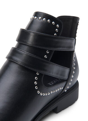 Zizzi Wide fit - Ankelboots med nitar, Black, Packshot image number 4