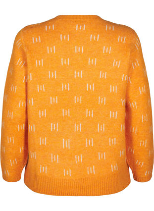 Zizzi Mönstrad pullover, Yam Birch Comb, Packshot image number 1