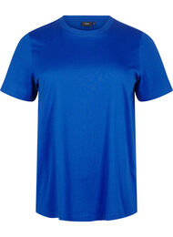 Enkel t-shirt i bomull med rund halsringning, Sodalite Blue