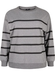 Sweatshirt med rund halsringning, MGM w. Black Stripe