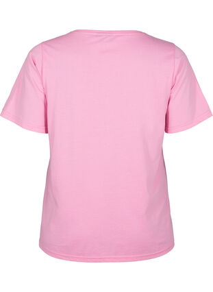 Zizzi FLASH - T-shirt med motiv, Begonia Pink, Packshot image number 1