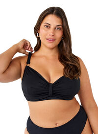 Bikini-bh med bygel och drapering, Black, Model