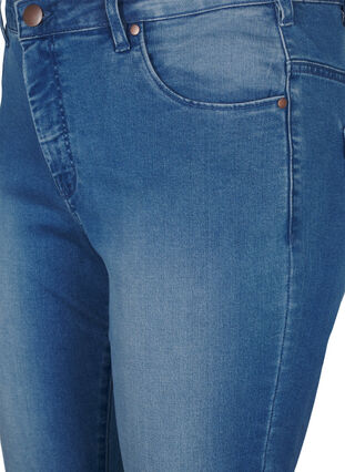 Zizzi Emily jeans med smal passform och normal midja, Light blue, Packshot image number 2