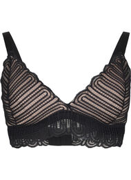 Bralette med spets och mjuk vaddering, Black