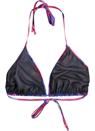 Zizzi Triangel-bikinibehå med tryck, Pink Flower AOP, Packshot image number 1