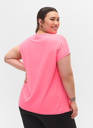 Zizzi T-shirt, Neon pink, Model image number 2