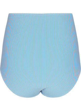 Zizzi Randig bikinitrosa med extra hög midja, BlueWhite Stripe AOP, Packshot image number 1