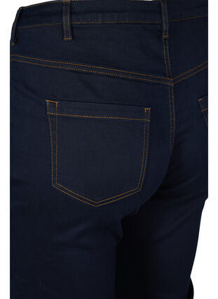 Zizzi Emily jeans med smal passform och normal midja, Unwashed, Packshot image number 3