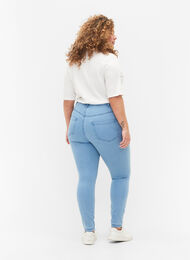 Super slim Amy jeans med hög midja, Ex Lt Blue, Model