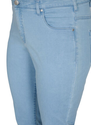 Zizzi Slim fit Emily jeans med normalhög midja, Ex Lt Blue, Packshot image number 2