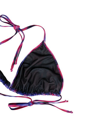 Zizzi Triangel-bikinibehå med tryck, Pink Flower AOP, Packshot image number 3