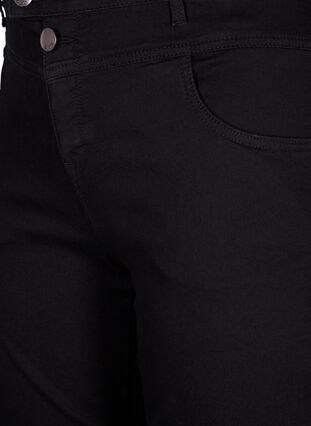 Zizzi Regular fit Gemma jeans med hög midja, Black, Packshot image number 2