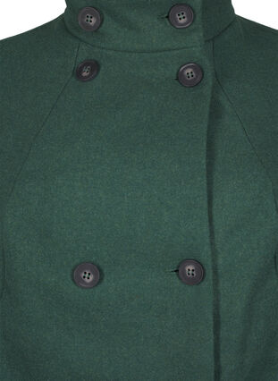 Zizzi Kort trenchcoat med A-linjeform, Trekking Green Mel., Packshot image number 2