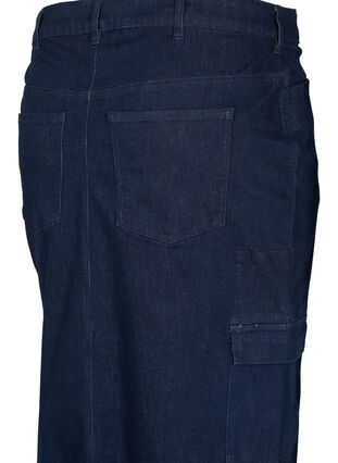 Zizzi Maxikjol i denim, Dark Blue Denim, Packshot image number 3