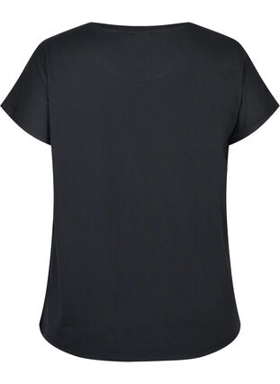 Zizzi Kortärmad t-shirt för träning, Black, Packshot image number 1