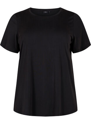 Zizzi T-shirt i TENCEL™ Modal med rund halsringning, Black, Packshot image number 0