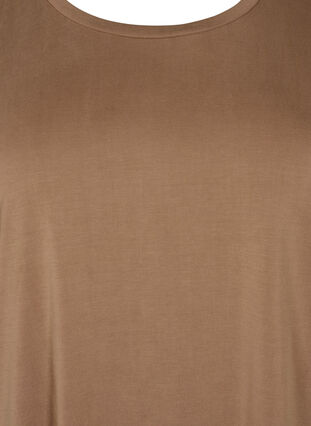 Zizzi T-shirt i TENCEL™ Modal med rund halsringning, Coca Mocha, Packshot image number 2