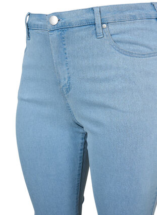 Zizzi Super slim Amy jeans med hög midja, Ex Lgt Blue, Packshot image number 2