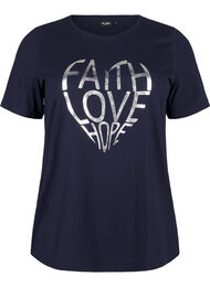 FLASH - T-shirt med motiv, Navy B. Silver Faith