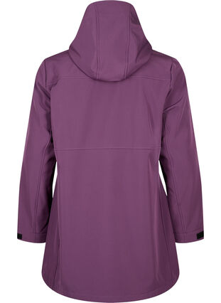 Zizzi Kort softshell jacka med fickor, Hortensia, Packshot image number 1