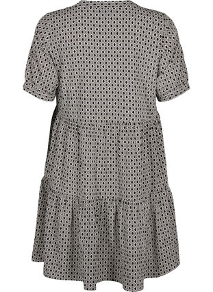 Zizzi FLASH - A-linjeformad klänning med tryck, Black White Graphic, Packshot image number 1